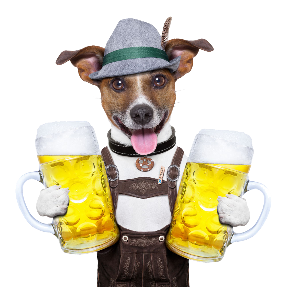 Oktoberfest Cuisine German Photography Dog Beer Holding Clipart