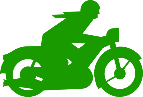 Of Green Motorbiker Clipart
