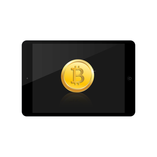 Bitcoin On Ipad Clipart