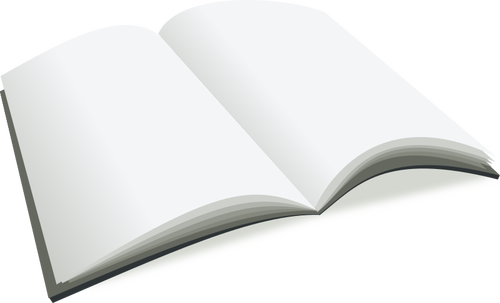 Book With Blank Pages Wide Open Clipart