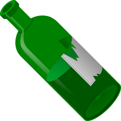 Green Open Bottle Clipart
