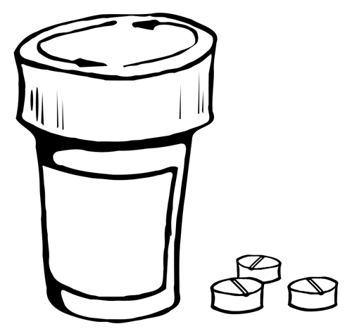 Of Pills And Bottle Clipart