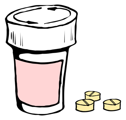 Pills And Container Clipart
