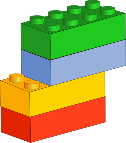 Color Plastic Blocks Clipart