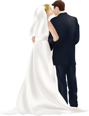 Bride And Groom Image Silhouette Of A Clipart