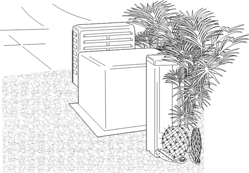 Of Plants On Exterior Of Building Clipart