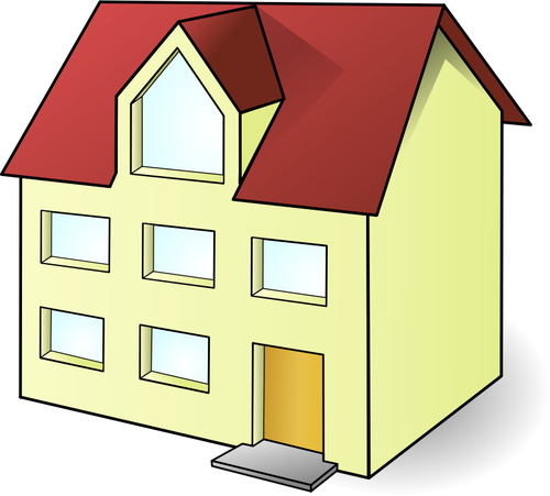 Of Large Family Detached Home Clipart