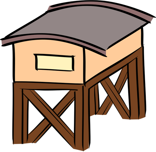 Of Building On Poles Clipart