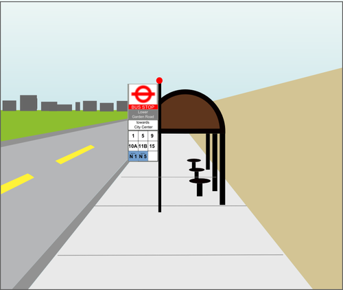 Bus Stop Sign In Uk Clipart
