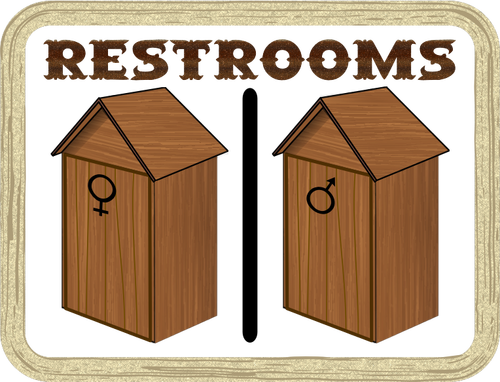 Old Restrooms Image Clipart