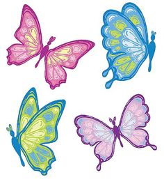 Pastel Butterflies Hd Photo Clipart