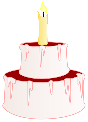 Cake With Candle Clipart