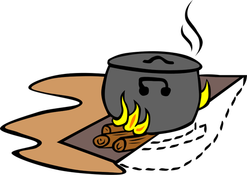 Camp Cooking Trench Clipart