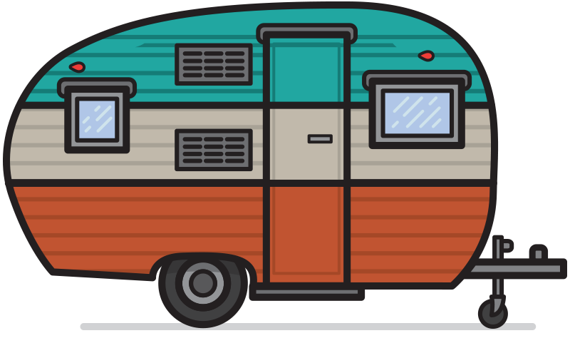 Caravan Vintage Camping Campervans Vehicle Free Clipart HD Clipart