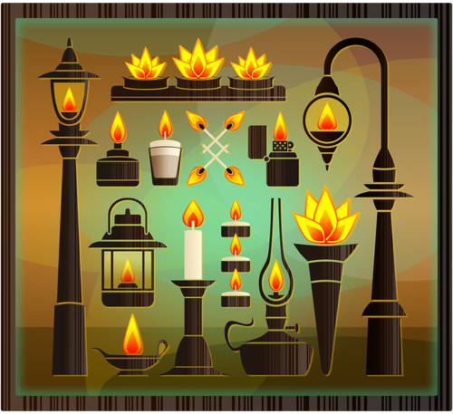 Different Lamps Clipart