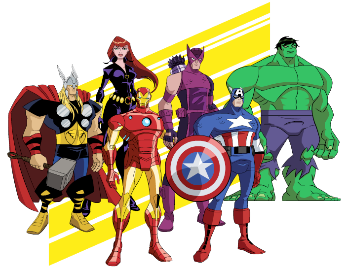 America Widow Hulk Thor Black Iron Captain Clipart