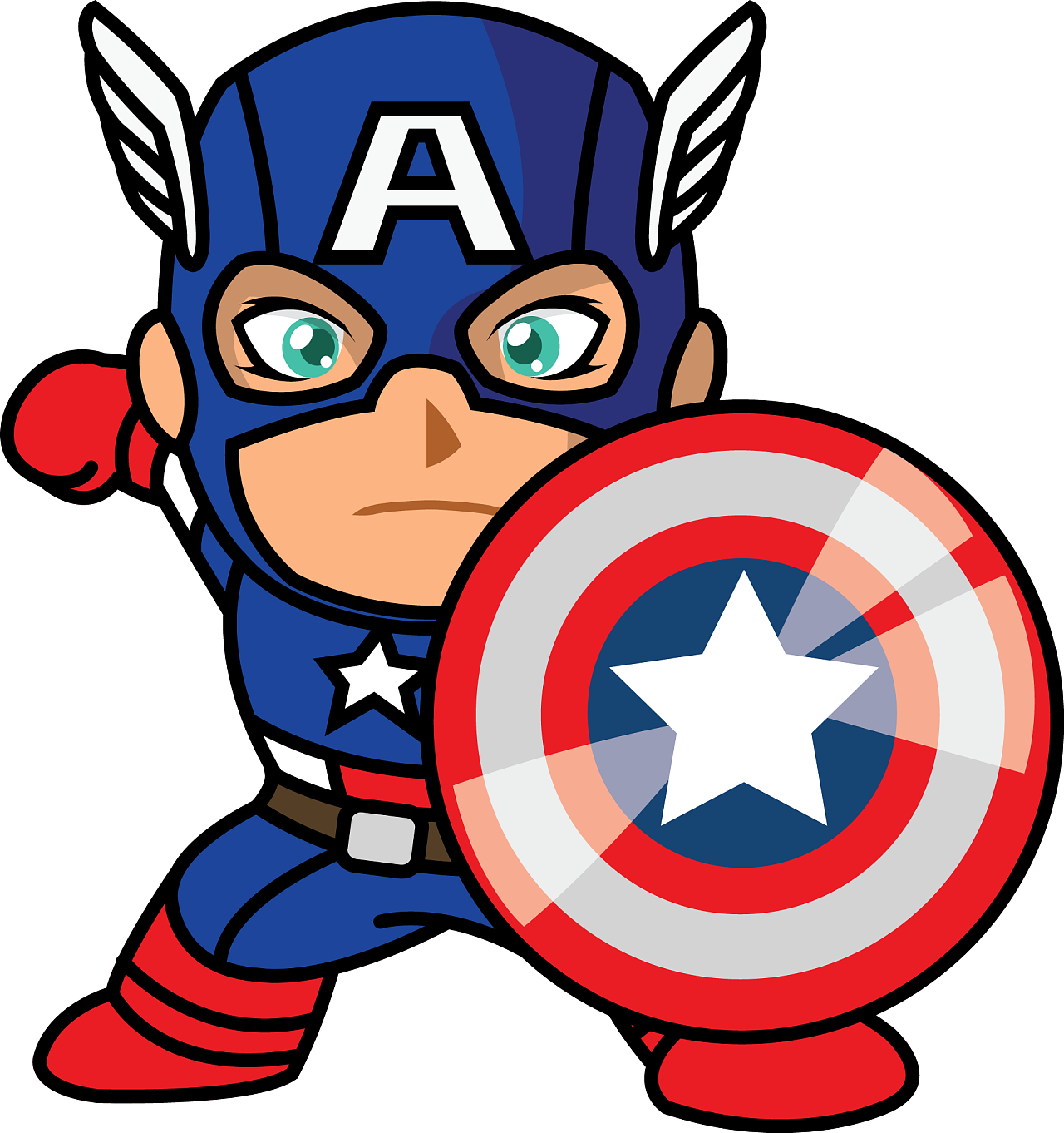 Infant United America States Cuteness Captain Cartoon Clipart