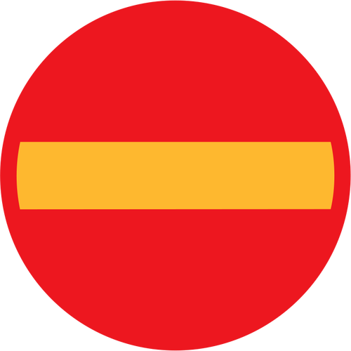 No Entry Road Sign Clipart