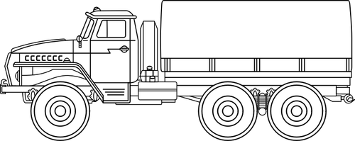 Ural-4320 Army Vehicle Clipart