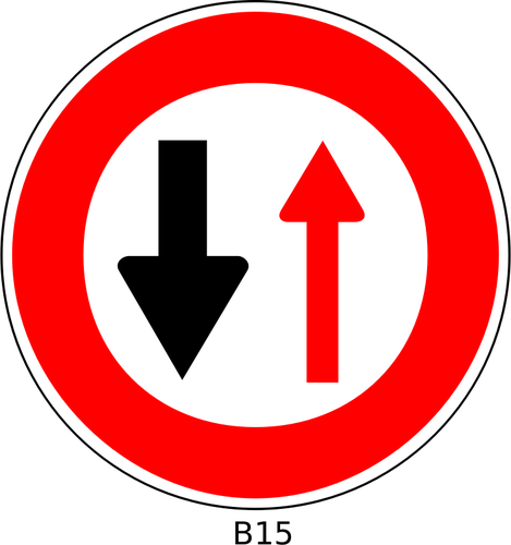 Oncoming Vehicles Priority Order Sign Clipart