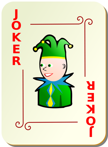 Red Joker Playing Card Clipart