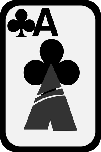 Ace Of Clubs Funky Playing Card Clipart