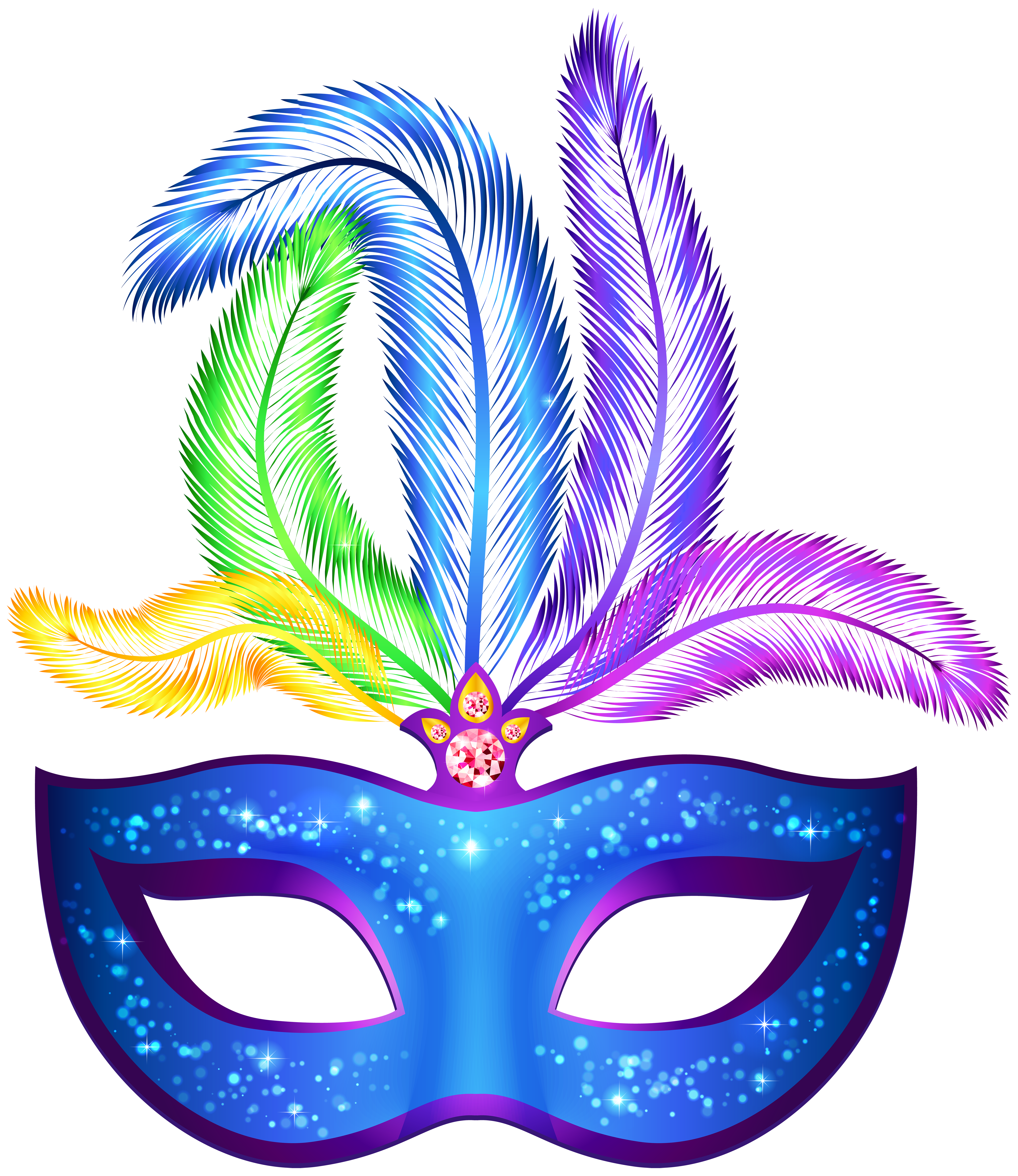 Blue Venice Carnival Festival Of Mask Masskara Clipart