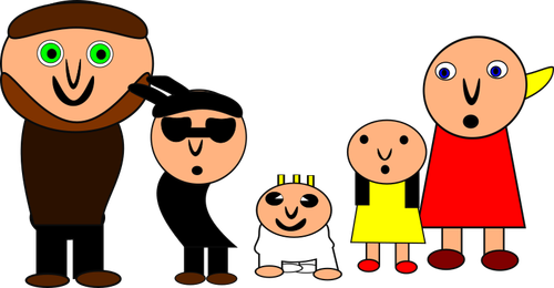 Of Weird Cartoon Family Clipart