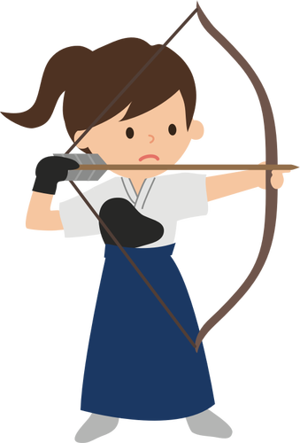Girl With Bow And Arrow Clipart