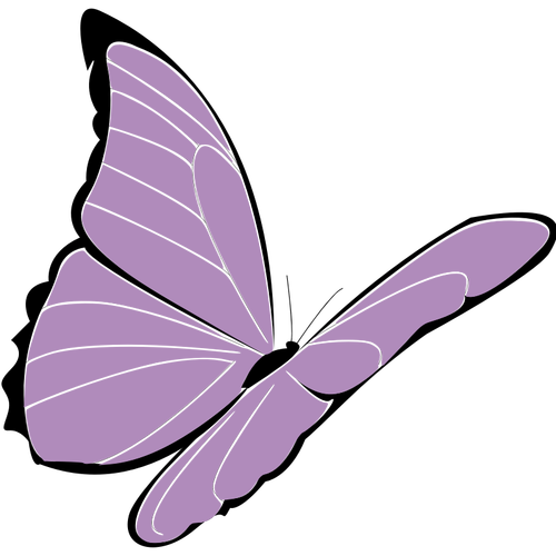 Violet Butterfly Clipart