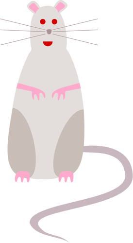 Of Red-Eyed Cartoon Rat Clipart