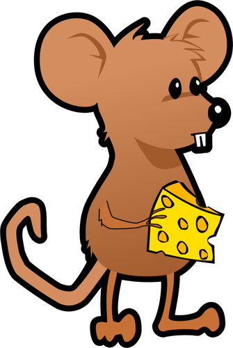 Mouse With Cheese Clipart