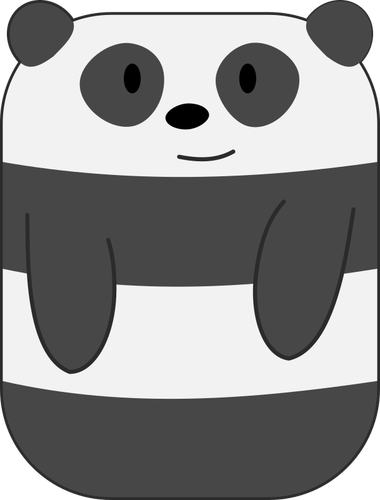 Cute Cartoon Panda With Hands Clipart