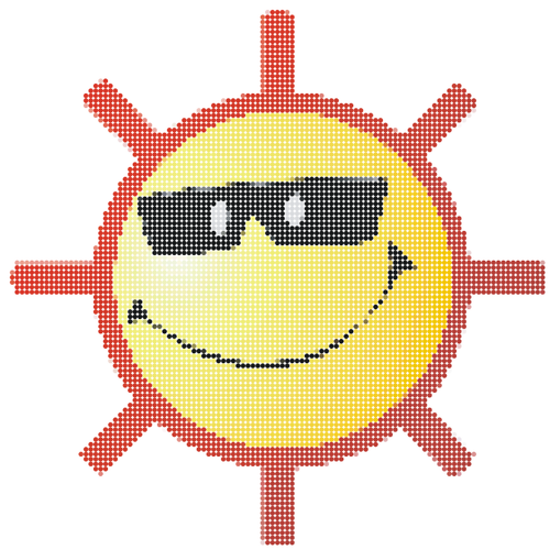 Dotted Sun Clipart