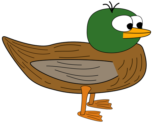 Cartoon Young Duck Clipart