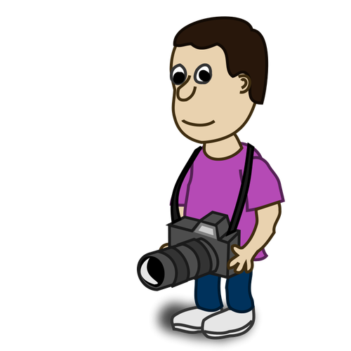 Photographer Comic Character Clipart