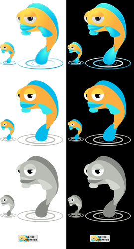 Cartoon Fish Characters Clipart