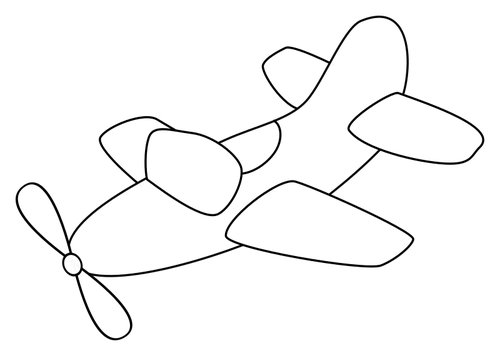 Cartoon Propeller Airplane Clipart
