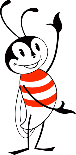 Happy Animated Bee Clipart