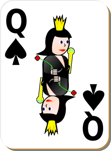Queen Of Spades Gaming Card Clipart