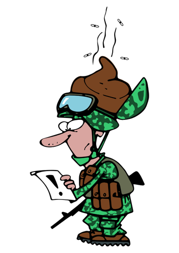 Soldier With Orders Clipart