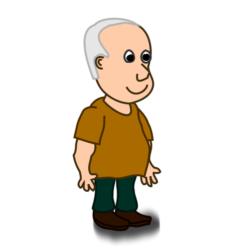 Older Man Comic Character Clipart