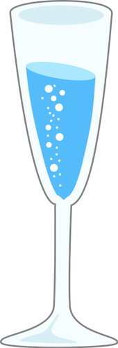 Flute Glass Of Mineral Water Clipart