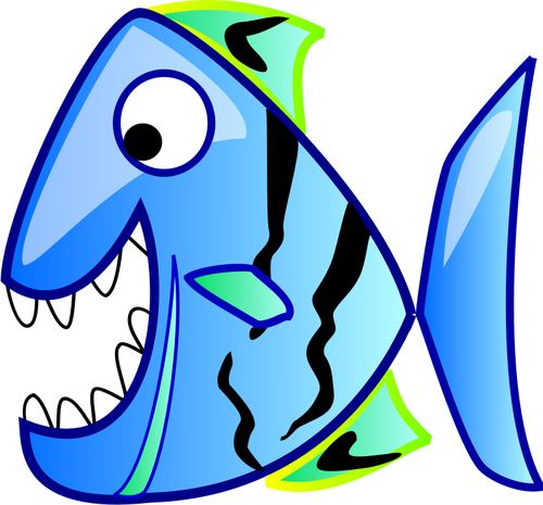 Piranha In Cartoon Style Clipart