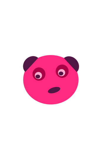 Pink Teddy With Purple Ears Clipart