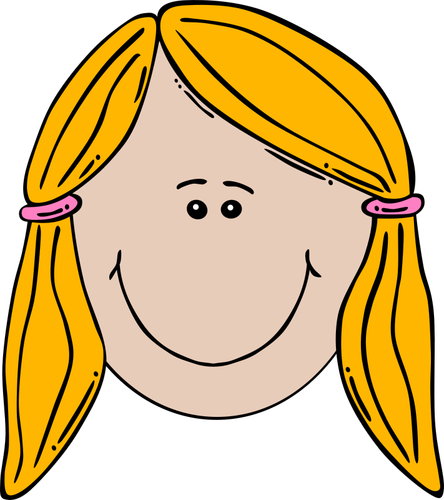 Girl Face Cartoon Clipart