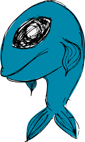 Blue Cartoon Fish Clipart