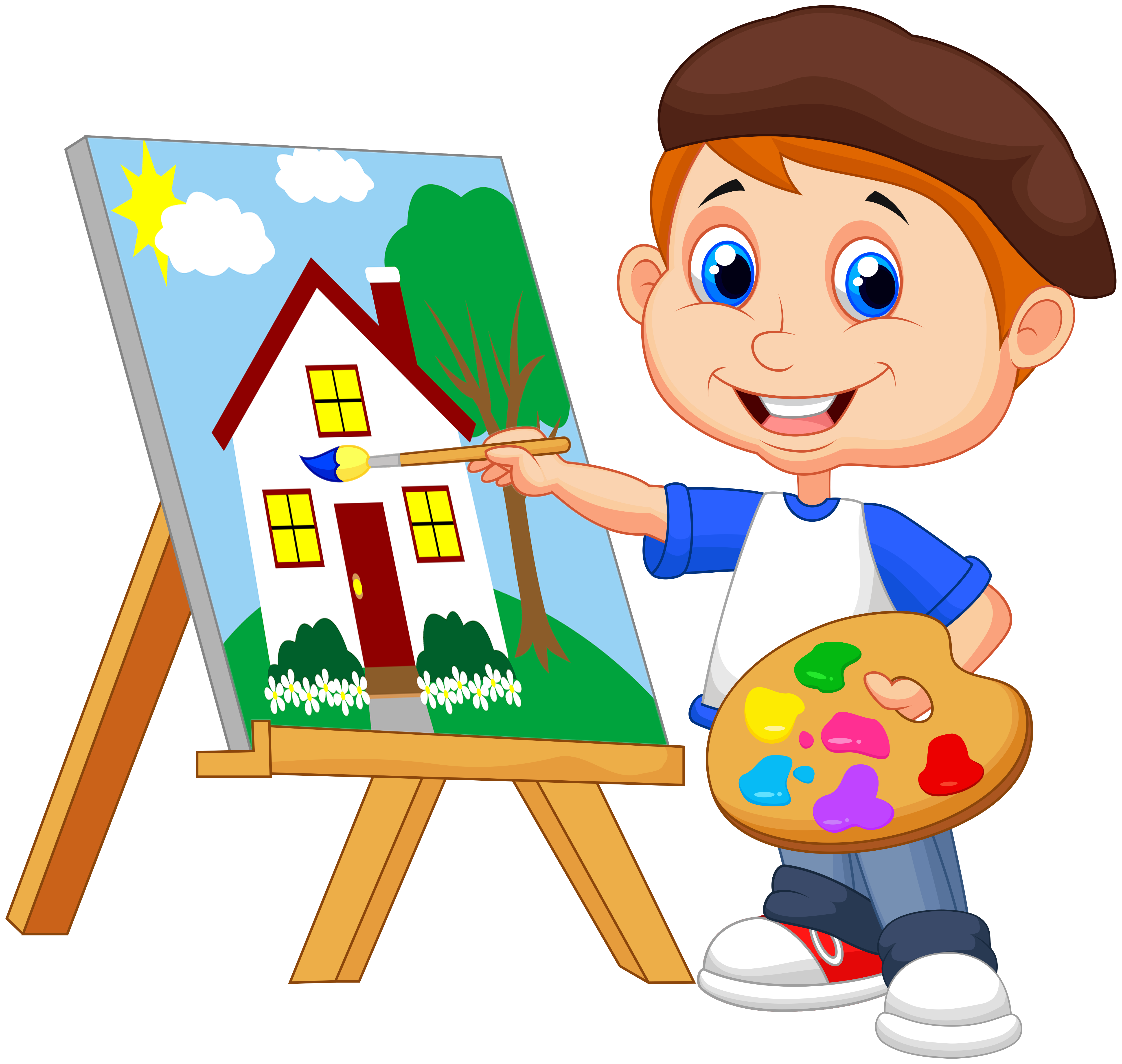 Art Kids Painting Drawing Cartoon PNG Free Photo Clipart