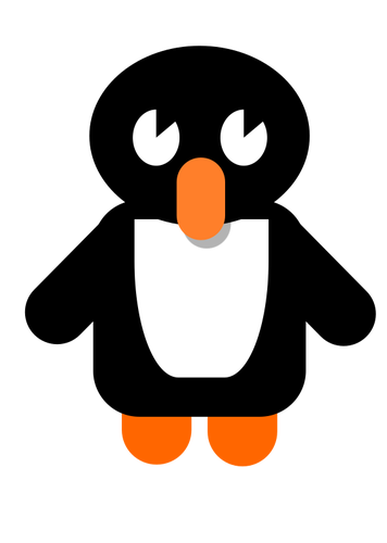 Penguin Cartoon Style Illustration Clipart