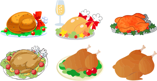 Turkey Dinners Variety Clipart